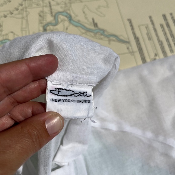 Vintage 1991 Dotti Sheer White Button Up Blouse - Picture 4 of 9